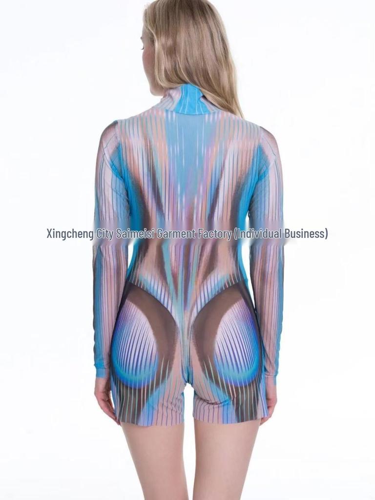 Russian Long-Sleeve One-Piece Swimsuit for Women