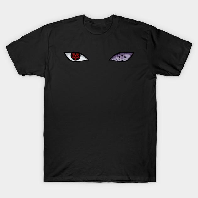 Pánské černé tričko s potiskem Super Velké Tričko sharingan rinnegan naruto Potisk na bavlněné tričko s použitím transferového papíru bez ořezu