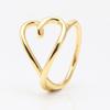 Golden Heart-Shaped Hand-Painted Ring - Organic, Fashionable, and Elegant Gift
