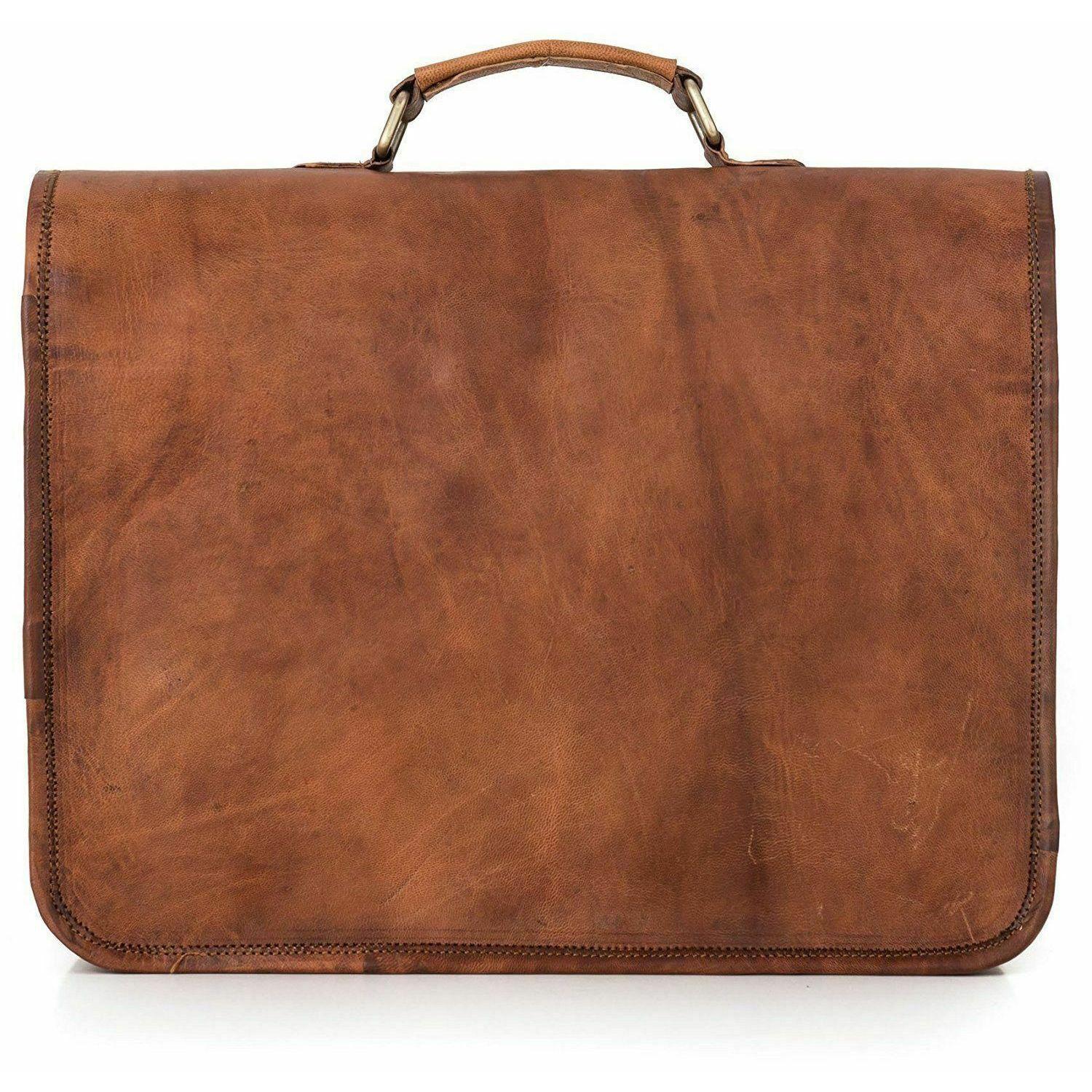 Мужская винтажная кожаная сумка-мессенджер — фото 6