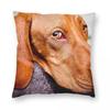 The Eyes Have It Vizsla Hond Kussensloop Polyester Linnen Fluweel Patroon Rits Decoratief Bank Zitkussenhoes