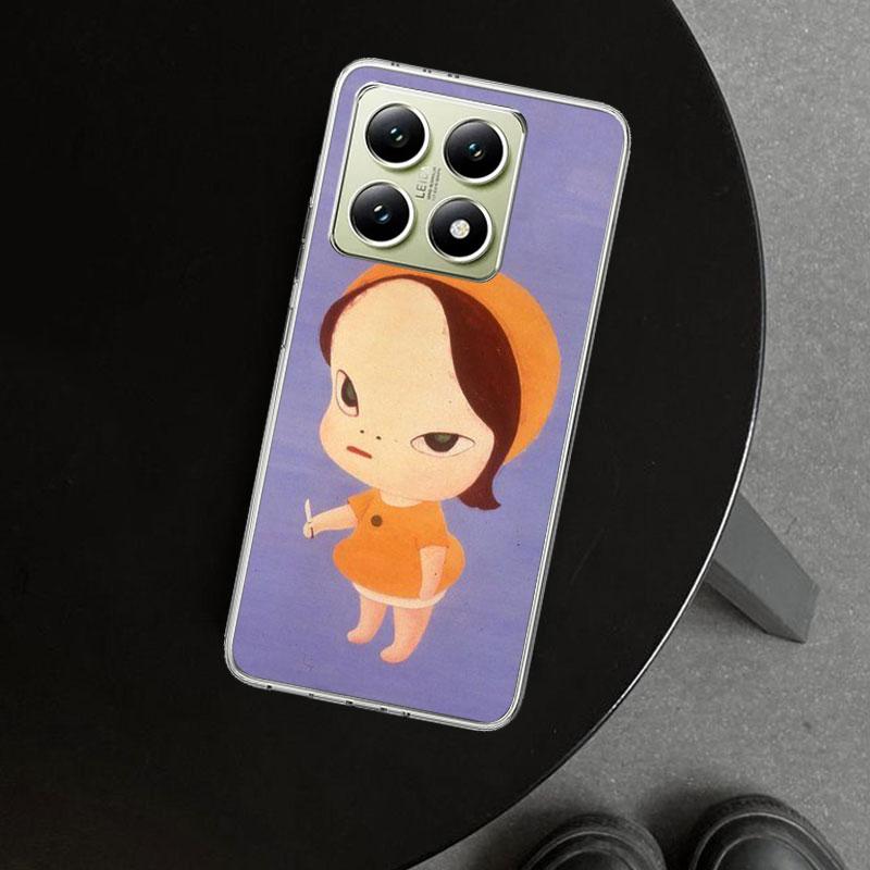 Y-Yoshitomo Nara Phone Case Cover for Xiaomi Redmi Note 15 14 13 12 11 Pro Plus 14S 12S 11S 11T 11E 10S 10 Customized Fundas Red