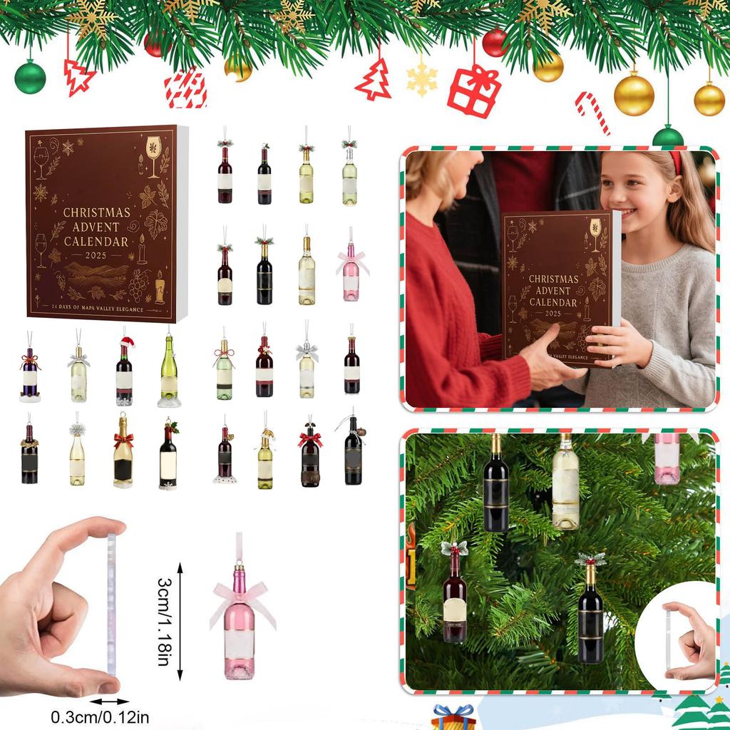 Christmas Advent Calendar ,Christmas Countdown Calendars,24 Days Of Xmas Surprises,with 24 Collectible For Kids Adult Teens