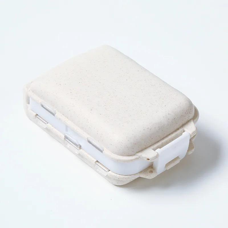 

Tcare дорожный органайзер для таблеток, влагостойкая коробка для таблеток для карманного кошелька, ежедневный чехол для таблеток, портативный контейнер для витаминов, контейнер для лекарств белый