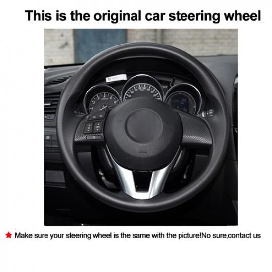 For Mazda 3 Axela 2016 For Mazda CX-5 CX5 CX-3 Hand Sewing Steering Wheel Cover