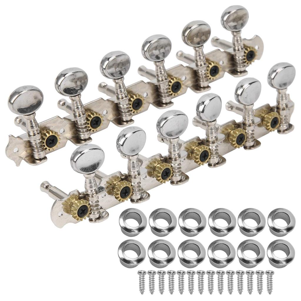 ViaGasaFamido Guitar Tuning Pegs for Easy Stringed Instruments 12-String Guitars, Installation, Wear-Resistant,