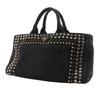 Prada Kanapa GM Handbag B1872O Bijou Studs Tote Bag NERO Black Canvas Women Used