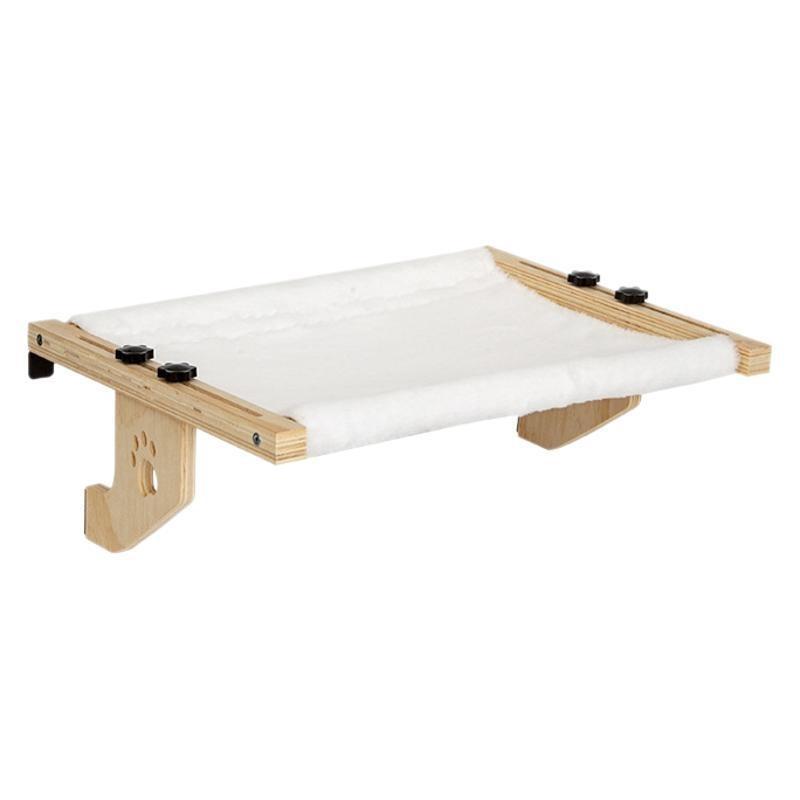 Wooden cat hammock hanging nest hanging bed on the window hanging balcony hanging cat nest by the bed basking in the sun plush pet bed