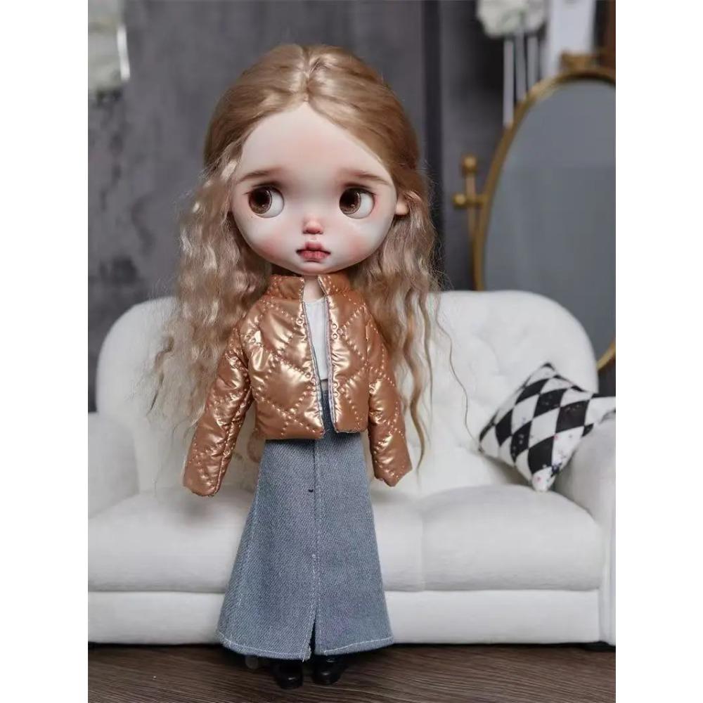 1/6 Blythe Doll Clothes Outfit Warm Cotton Coat Suit Winter Coat Down Jackets Doll Clothing Accessories