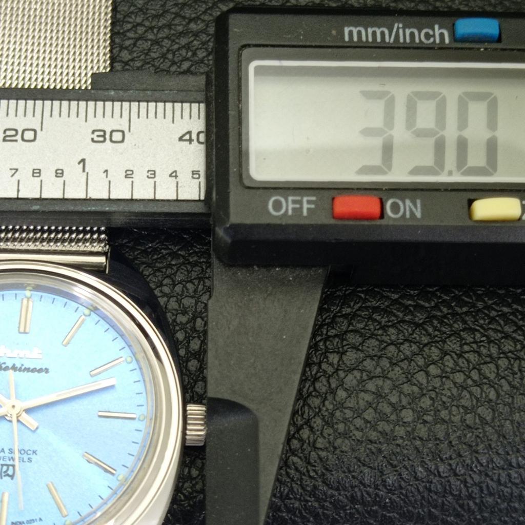 VINTAGE HMT KOHINOOR HAND-WINDING INDIAN MENS SKY BLUE DIAL WATCH a441018-4 HT-a441018