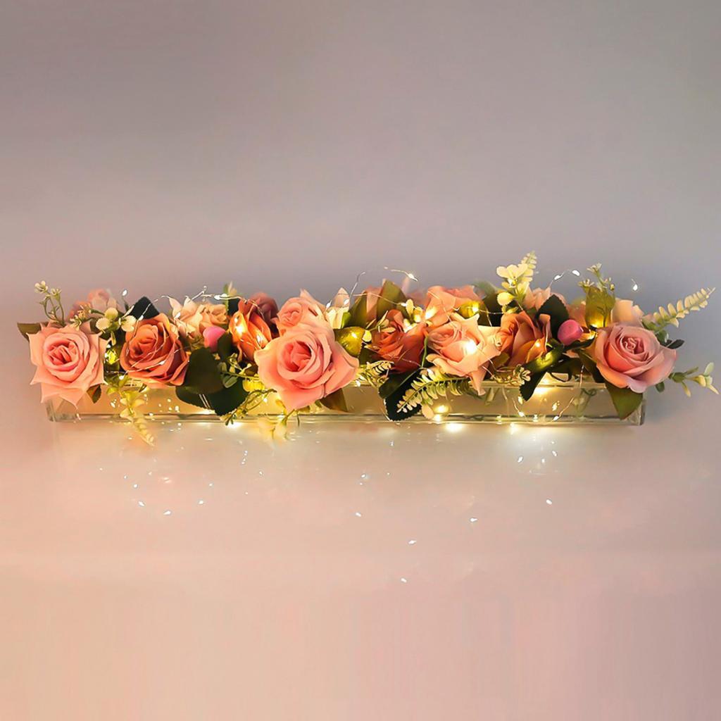 Rectangle Flower Vase Clear Acrylic Long Modern for Living Room Desktop