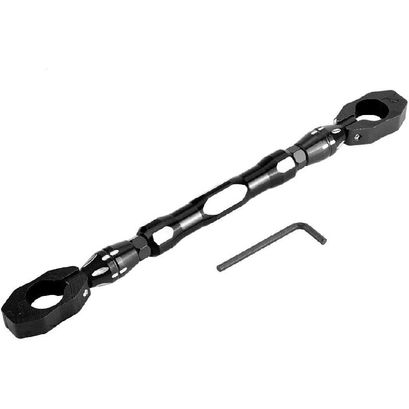 Motorcycle Handlebar Cross Bar, 7/8" 22mm Handlebar Strengthen Lever Bar Adjustable Motorcycle Balance Reinforce Lever (Silver)
