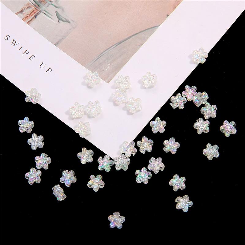 Acrylic Retro Flower Beads for DIY Earrings, Necklaces, and Jewelry Accessories