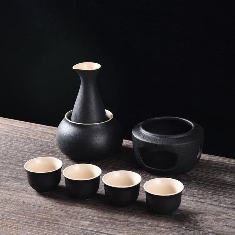 Keramik-Weinerwärmer-Set mit Dekanter und Tassen