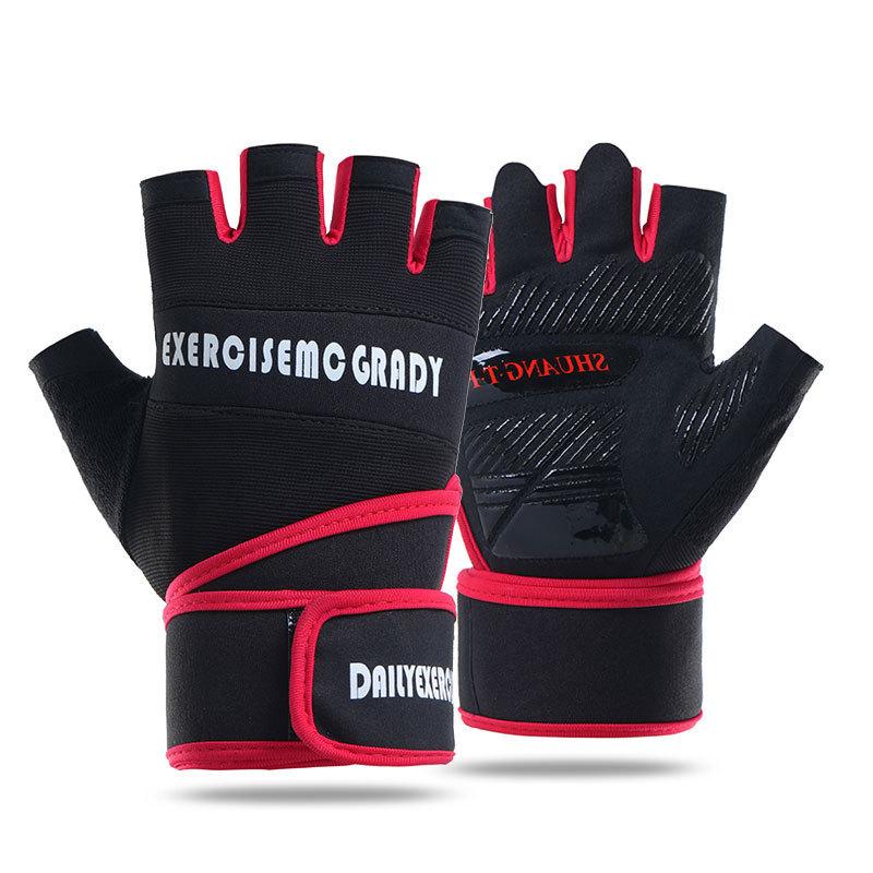 Breathable Half Finger Protective Dumbbell Weightlifting Exercise Outdoor Cycling Mountaineering Upgrade Anti Slip and Wear Resistant