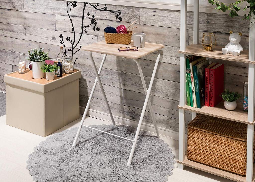 Takeda Corporation Compact Folding 48 X 40 X Table, Natural, 70cm, OMTN-70NA