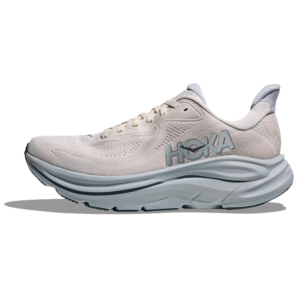 HOKA ONE ONE CLIFTON 10 Breathable Running Shoes Women's Beige Blue 1162031-GRTM