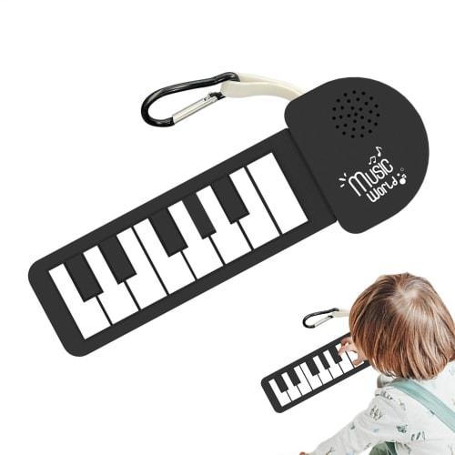 M-i-ni Electronic Piano, Roll-Up Piano Keyboard, Beginner's Musical Instrument, 21.7x13.2x2cm Portable and Lightweight Design Silicone Folding Foldabl