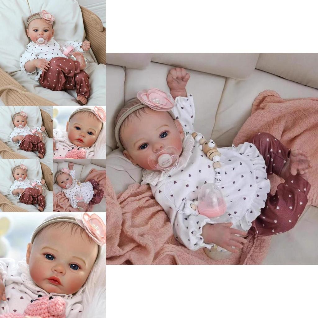 Silicone Reborn Baby Doll 46cm With Realistic Features For Collectors And Giftgiving