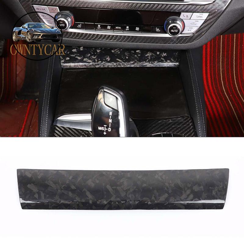 

Real carbon fiber For BMW 5 Series G30 2018-2026 Car Center Console Gear Shift Panel Decorative Sticker Car Interior Accessories