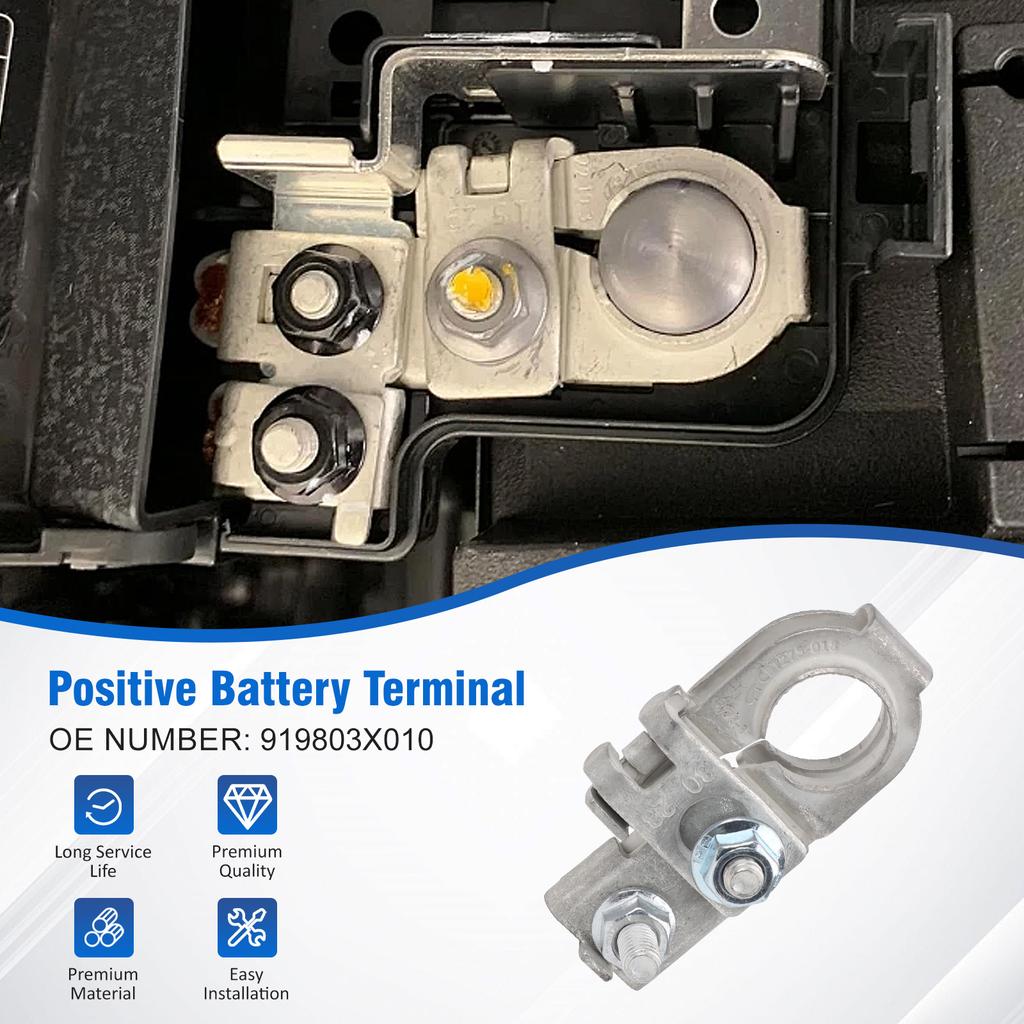 Silver Top Post Positive Battery Terminal 91980-3X010 919803X010 Battery Clip Connector For Hyundai Accent Kia Rio Kia Sedona