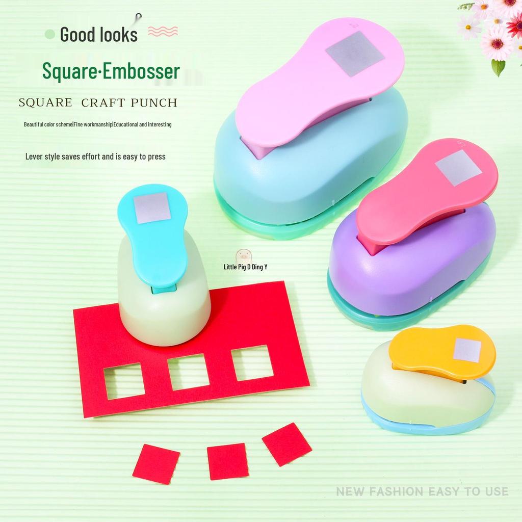 Square Punch Labor-Saving Embossing Device for Scrapbooks: Wave Square Flower Stamp Frame Machine