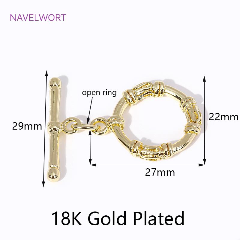 

7 Types 18K Gold Plated Brass OT Clasps Bracelet/Necklace Connect Clasps For Jewelry Making Supplies DIY Crafts Accessories 2 pieces