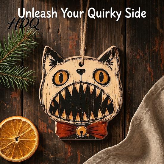 Rustic B&B Bar Theme Decor Vintage Halloween Ornament for Tree, Acrylic Hanging Pumpkin Black Cat Bat Car Mirror Accessories Ghost Skull Decoration