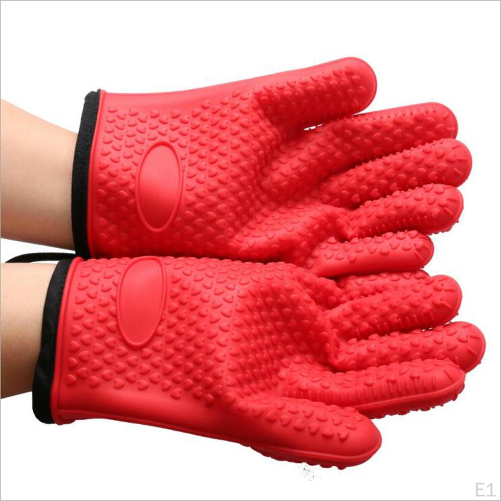 Resistant Padded Oven Gloves Kitchen Cooking Baking Thick