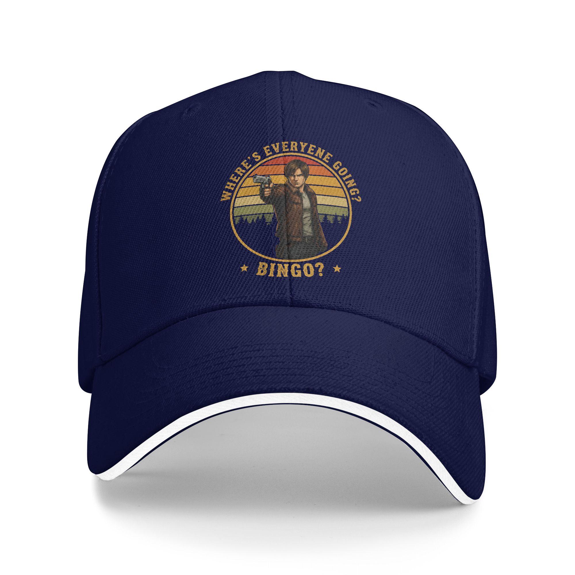 

Residents Evils Bingo Leon Casual Baseball Cap Summer Trucker Hat Tennis Skate Snapback Cap Unisex Men Fashion Baseball Caps As Picture темно-синього кольору