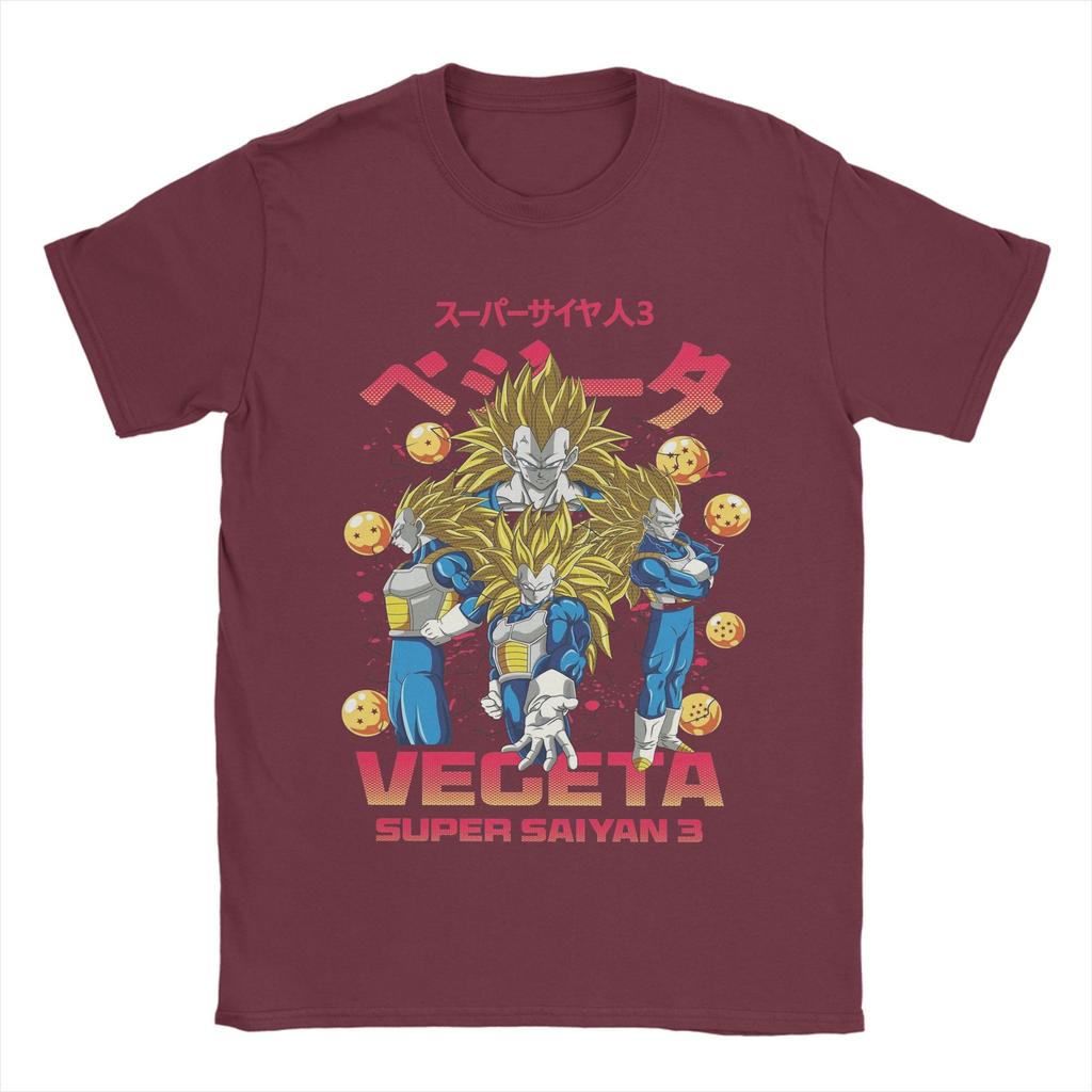 Casual D-Dragon Ball Z Vegeta T-Shirts Men Round Neck Cotton T Shirt Short Sleeve Tees Summer Clothes
