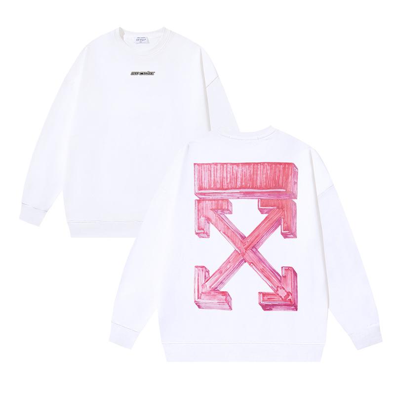 1236 Off-White 2026 Herbst und Winter Neu OW Dreidimensionales Quadratpfeilmuster Herren und Damen Rundhals-Hoodie