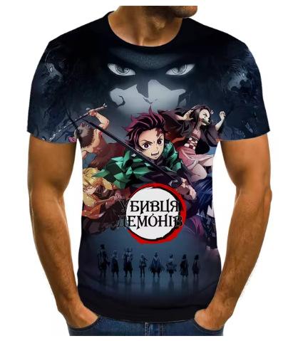 Ghost Annihilation Blade 3D Printed T-Shirt Men's and Women's Summer Fashion Casual Short Sleeve Neutral Harajuku Street Trend Super
