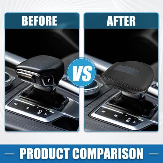 Car Gear Shifting Knob Cover for Mitsubishi Outlander Faux Leather Black