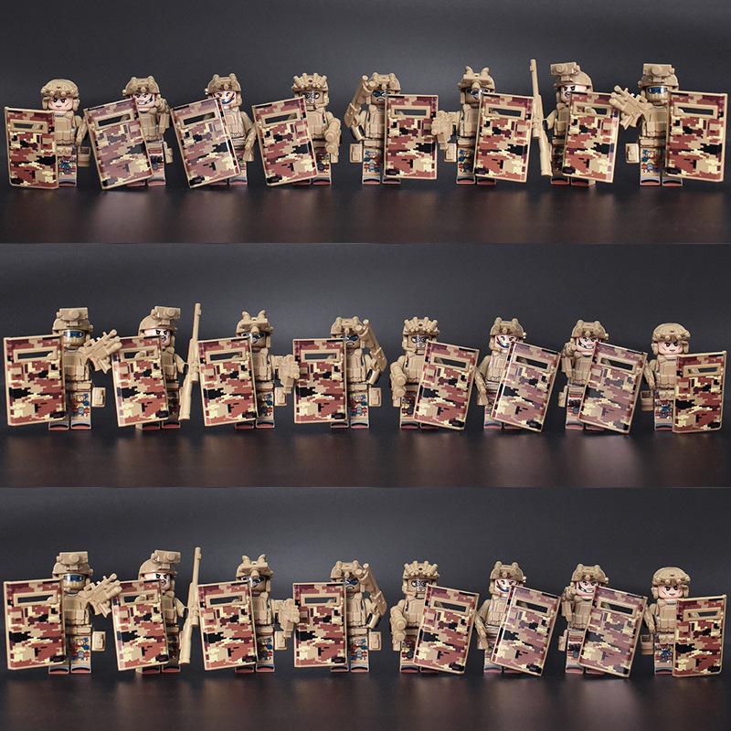 Wow, Compatible With Lego Building Blocks, Anti-Special Police, Military Special Forces, Minifigures, Boys Educational Assembly Toys Customization