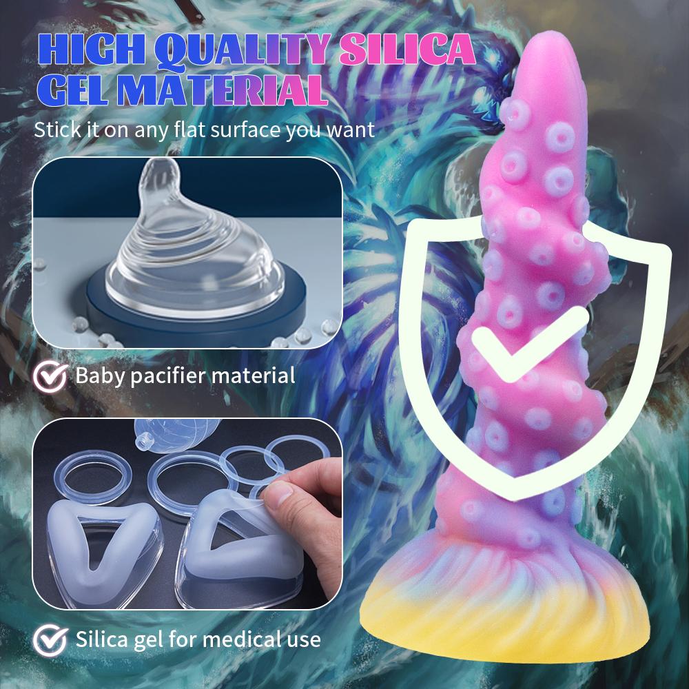 Leuchtendes Silikon Analdildo Buttplug Prostata-Massagegerät G-Punkt Klitorisstimulator Anus-Dilatator Sexspielzeug für Erwachsene für Frauen Männer