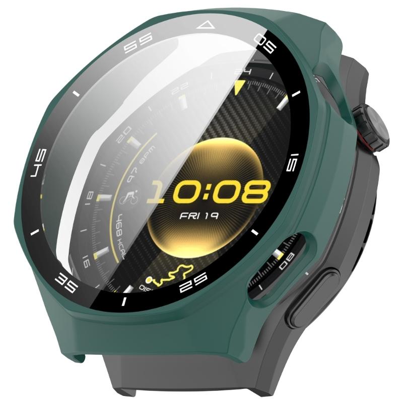 Precise Cut Protective Case With Tempered Glass For 46MM Smartwatch Full Guard Shockproof Cover Easy Snap Installation