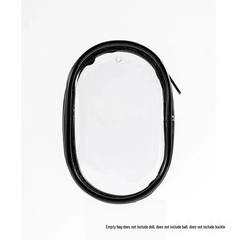 Pop Mart Transparent PVC Baby Stroller Bag - 3D Sun Design, 20cm Blind Box Display Storage Bag