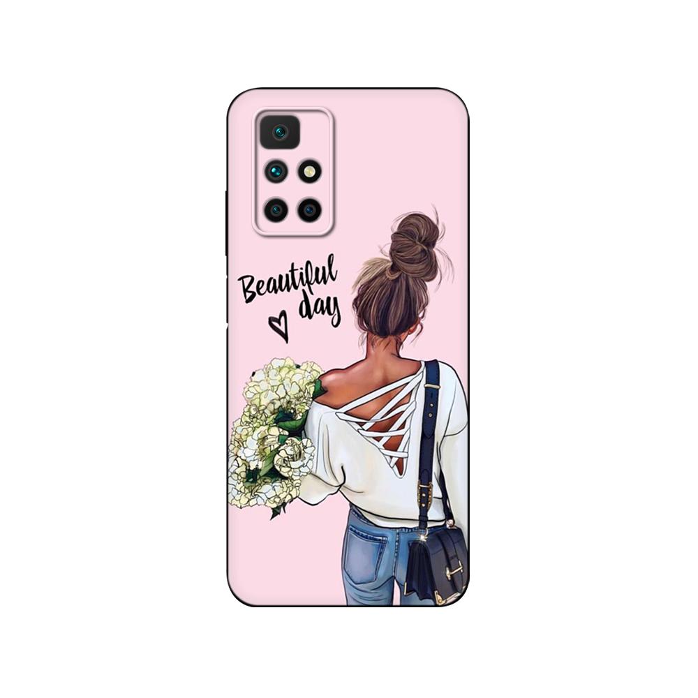 Para Redmi 10 Funda Silicona Cubierta Trasera Funda para Teléfono Para xiaomi Redmi 10 6.5 pulgadas Redmi 10 2022 global parachoques etui funda tpu negra