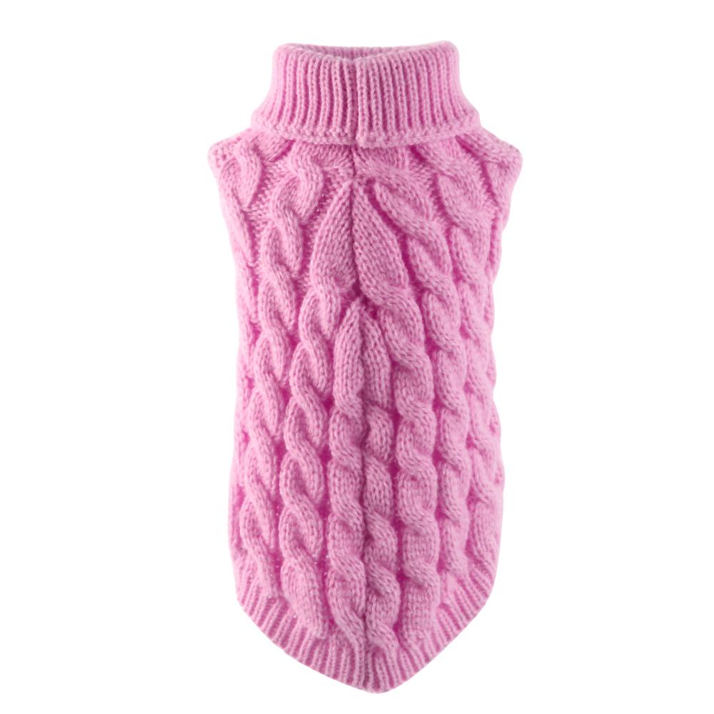 Welpen-Hundepullover für kleine mittelgroße Hunde und Katzen, warme Winterkleidung für Haustiere, Rollkragenpullover, Chihuahua-Weste, weicher Yorkie-Mantel, Teddy-Jacke M