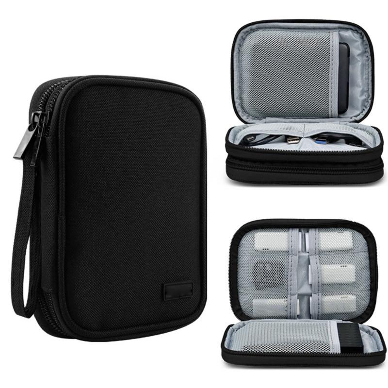 Convenient Hard Disk Storage Sleeve Hard Drive Holder Power Banks Organizer Bag Earphone Case for Business Professionals