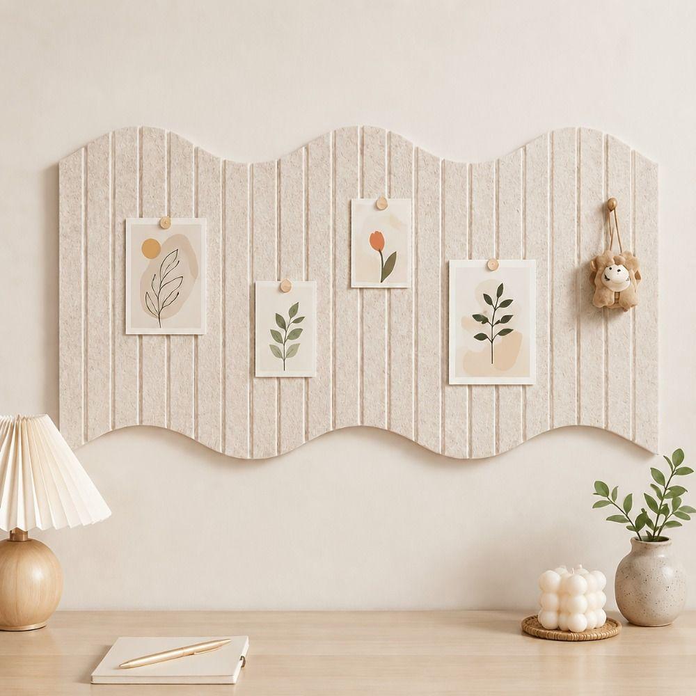 Does Not Hurt Wall Felt Board Vertical Ribbed Texture Photo Wall Sticker Dormitory Decoration