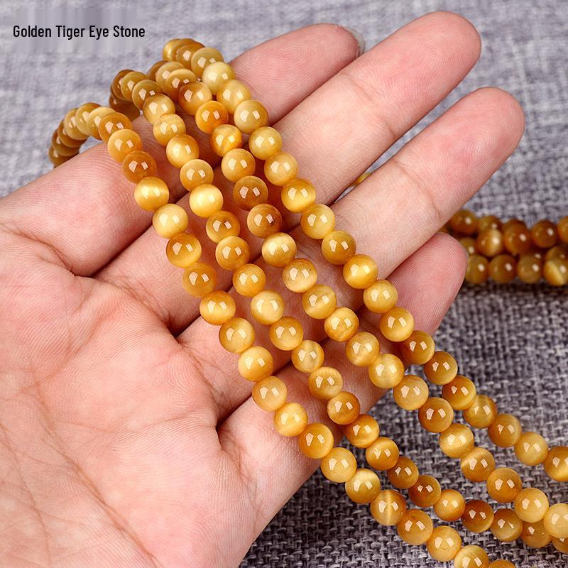 Multi-Gem Tiger Eye Beads: Yellow, Red, Gold, Sun