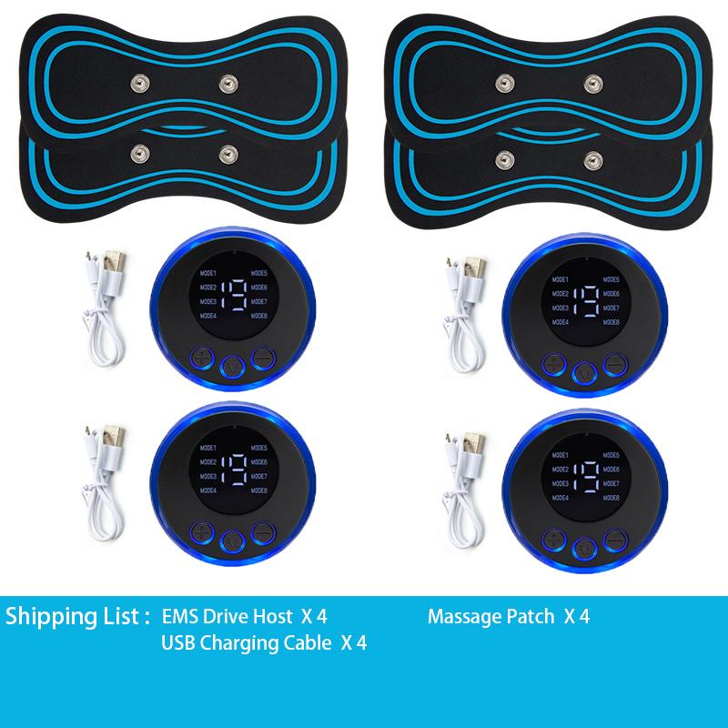 Portable 8 Mode EMS Cervical Vertebra Massage Patch Neck Rechargeable Massager for Muscle Pain Relief Cervical Massage