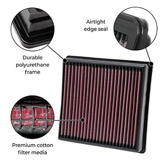 Genuine Replacement Air Filter for Honda Civic K&N 33-5070 Type-R [Used]
