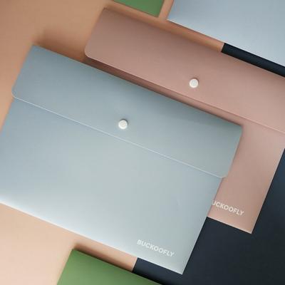 Archivador con cierre de botón a presión, impermeable, transparente, Visual, tamaño A4, carpeta de archivos en expansión, suministros escolares
