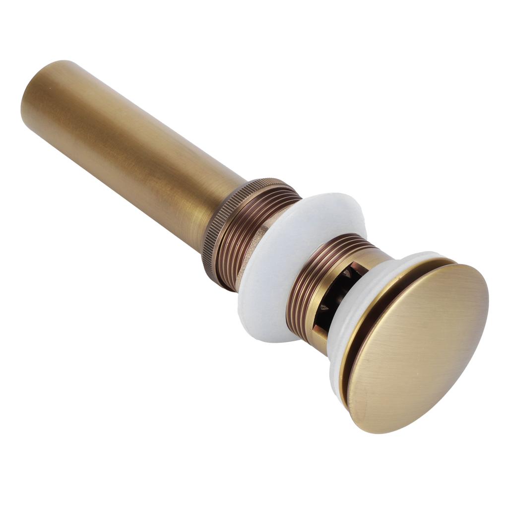 Brass Popup Drain Stopper Bathroom Basin Sink Draining Without Overflow AccessoryAntique Big