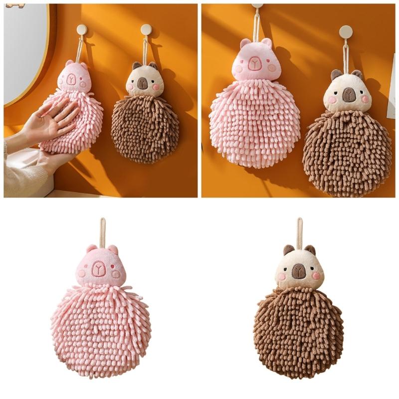 Soft Chenilles Hand Towels for Bathroom Kitchen Quick Dry Decorative Hand Bath Towels Hanging Hand Drying Towel with Loop