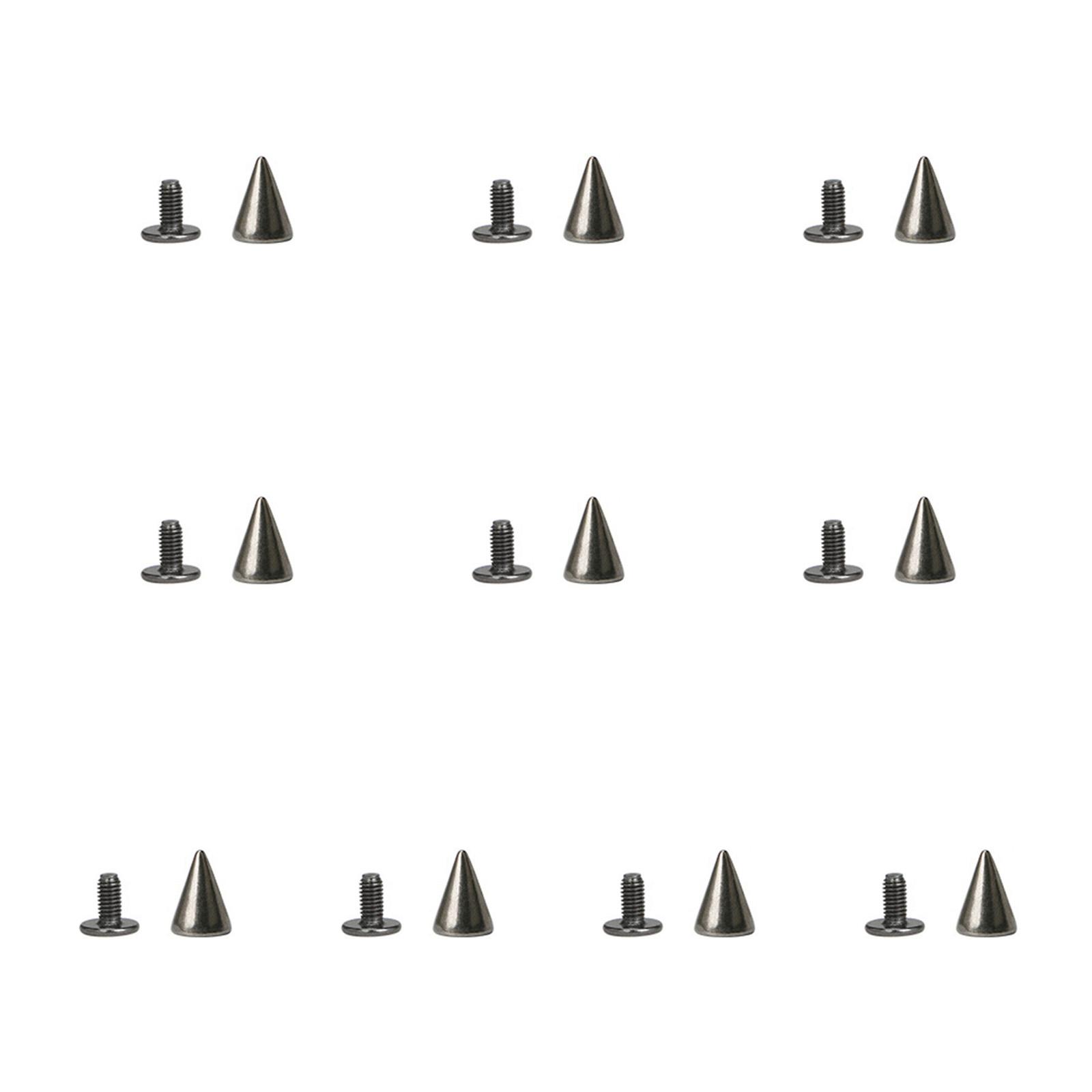 

10 наборов шипов в стиле панк с завинчивающимися шипами, заклепки для кожевенного ремесла, текстура сплава для кожаных браслетов и ошейников для собак 4