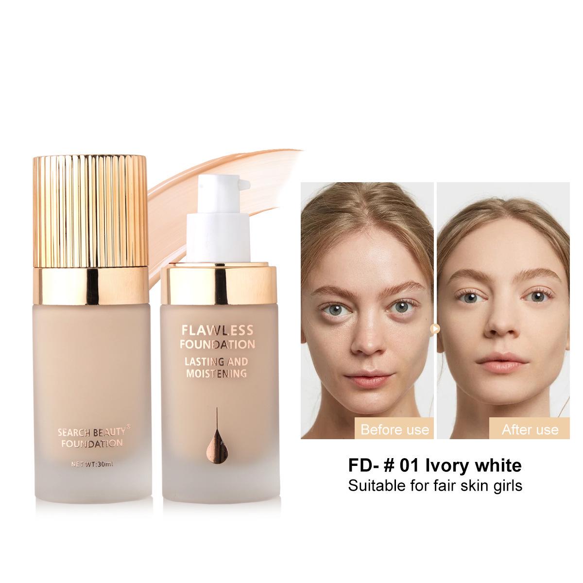 

ПОИСК КРАСОТЫ Трансграничный тональный крем: Стойкий, водостойкий, потостойкий, контролирующий выработку кожного сала, маскирующий, увлажняющий и легкий.